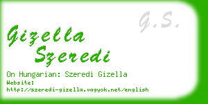 gizella szeredi business card